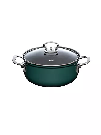 RIESS | Kasserolle mit Glasdeckel TEAL 20cm/2l Blaugruen | 